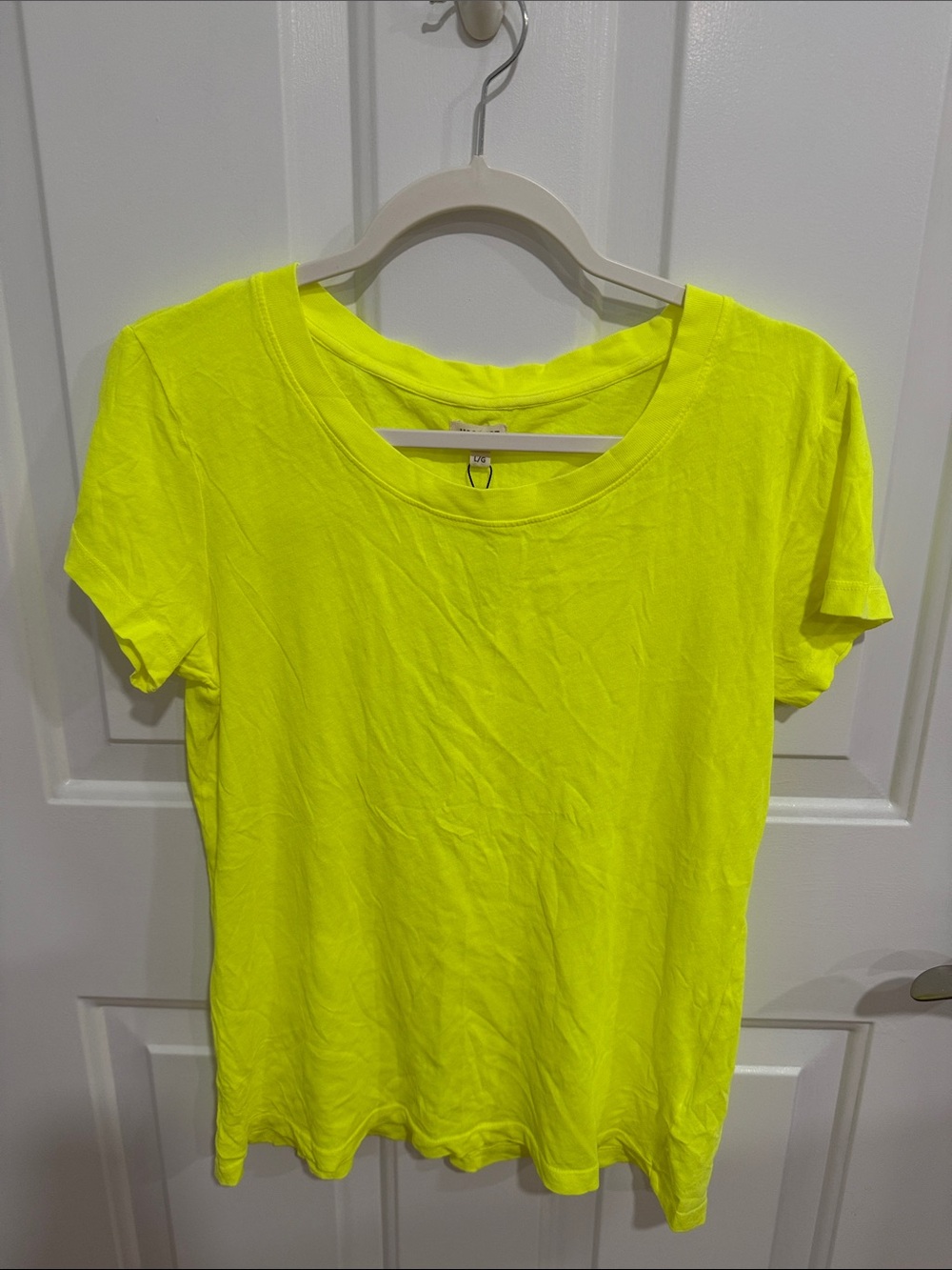 L'AGENCE Neon Yellow Short-Sleeve Crewneck Tee